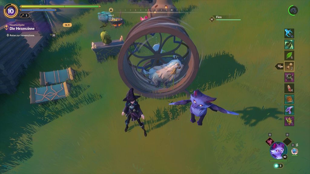 Witchspire Screenshot Lamm im Laufrad