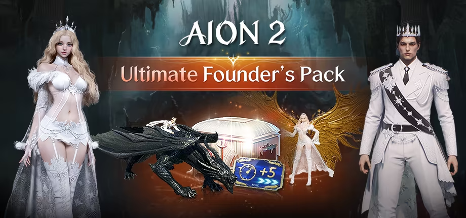 Contents of the Ultimate Founder Pack of Aion 2.