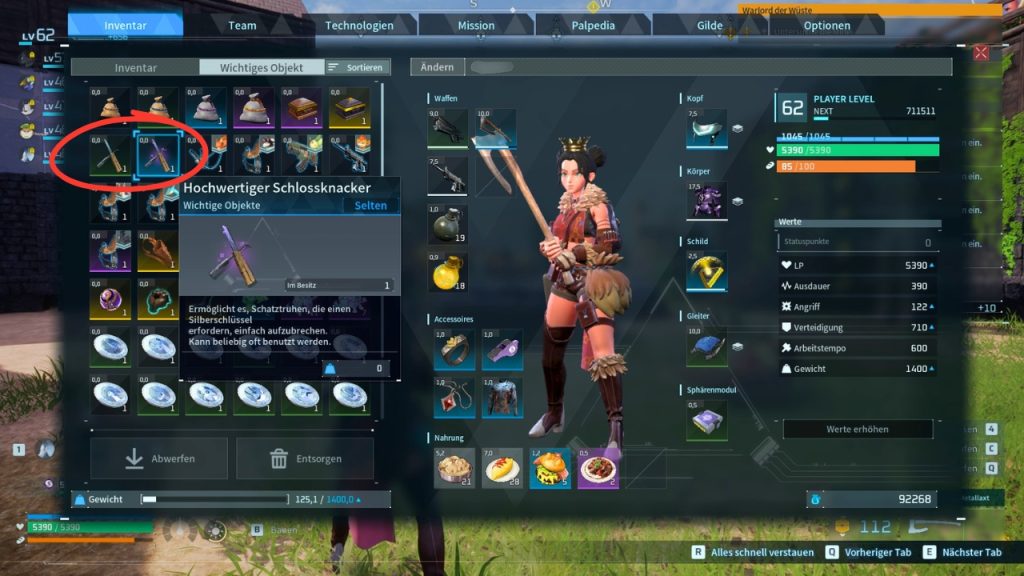 Palworld Inventory
