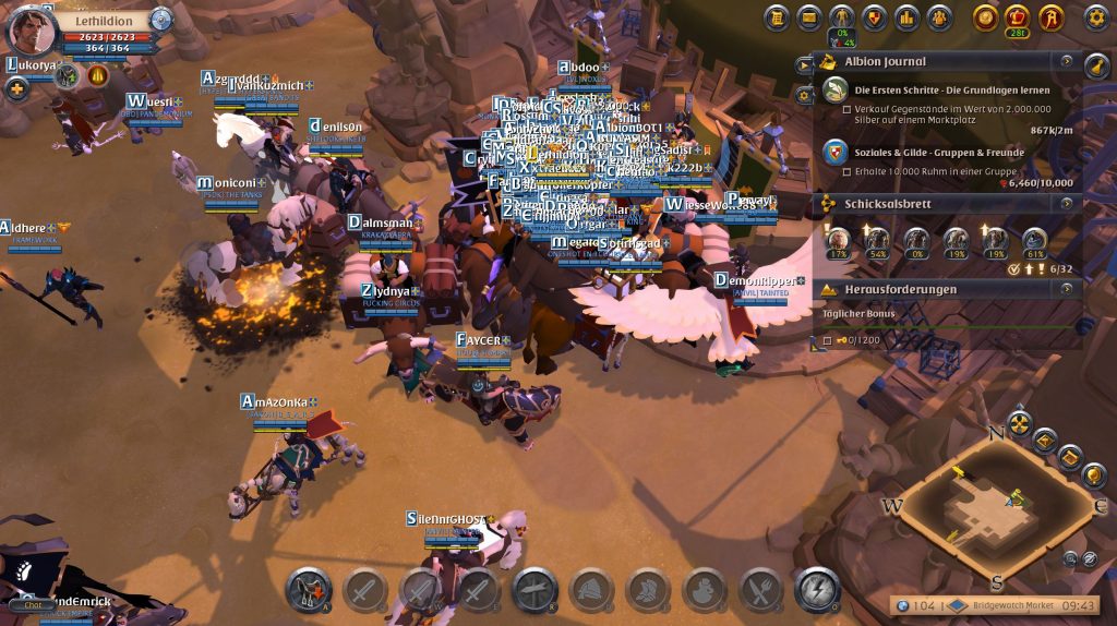 Albion Online Spielerauflauf