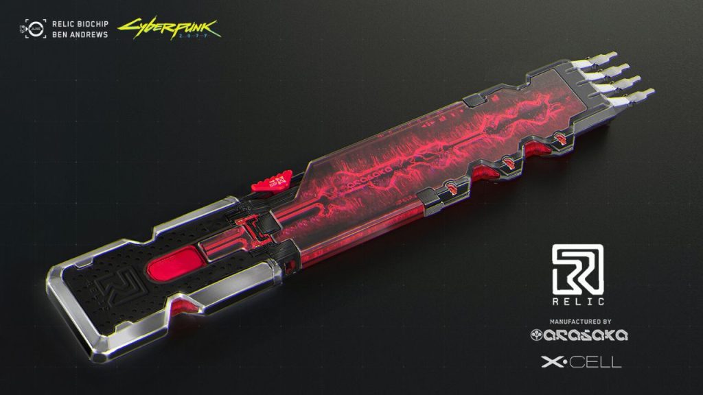 Concept Art des Relic Biochips aus Cyberpunk 2077 