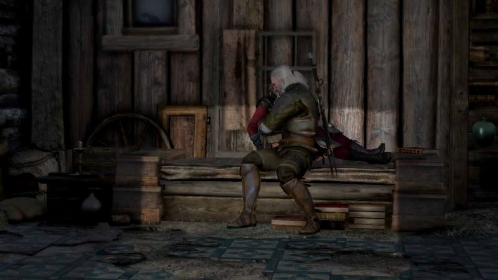 Geralt hugs Ciri