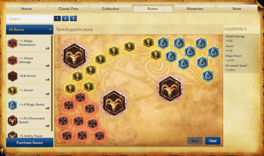 LoL Classic rune page tank