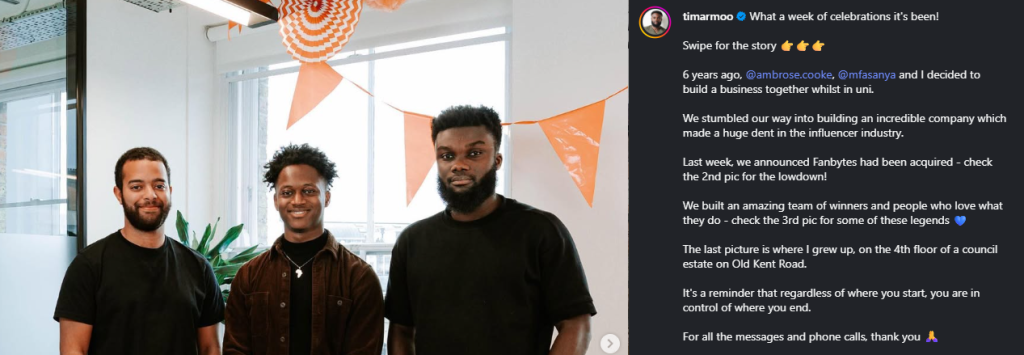 Timothy Armoo auf Instagram