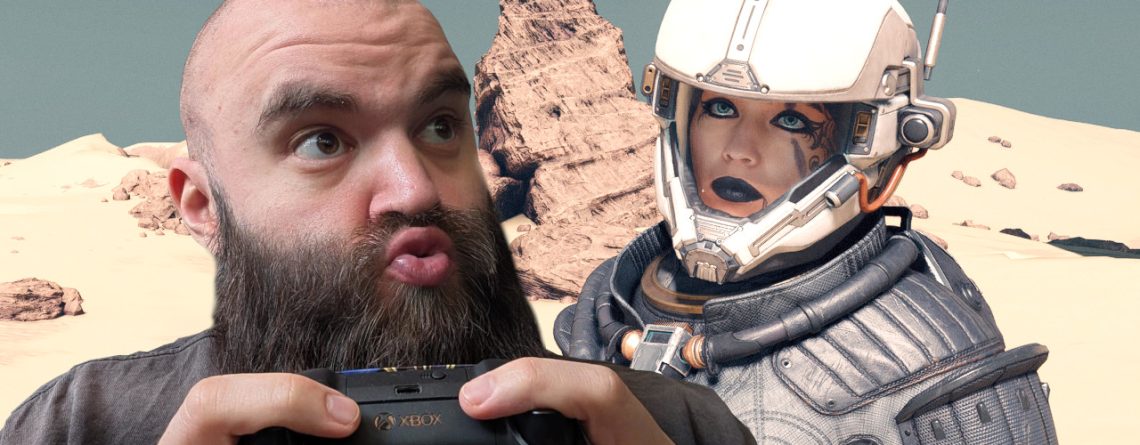 Starfield Benedict zockt begeistert vor Brigitte Titel