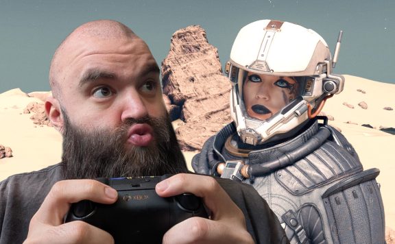 Starfield Benedict zockt begeistert vor Brigitte Titel
