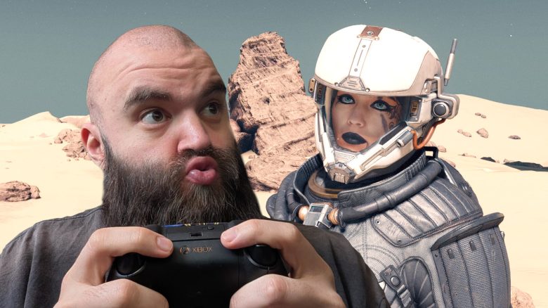 Starfield Benedict zockt begeistert vor Brigitte Titel