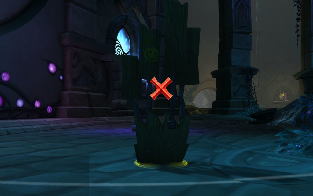 WoW Dundun Hidden with an X