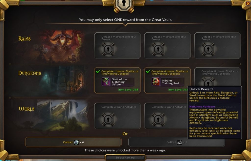WoW Great Vault Season 2 Bonus Roll wowhead