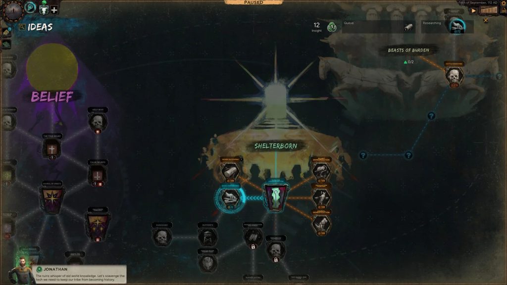 Afterworld Gameplay Screenshot Shelterborn Tech Tree