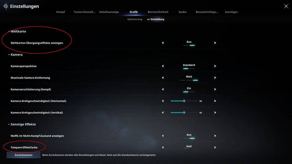 Aion 2 Optionen
