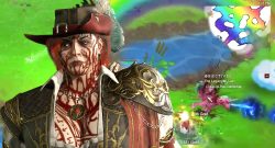 Diablo 4 Druidin schaut auf Whimsyshire regenbogen level titel