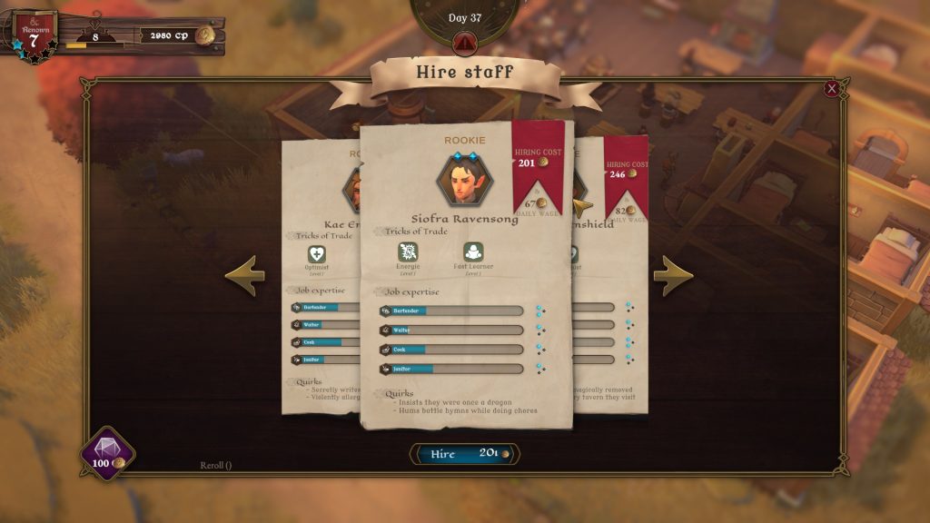 Dungeons and Dragons Long Rest Tavern Screenshot Angestellte