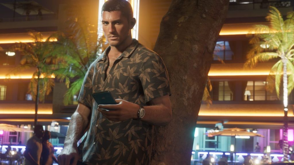 GTA 6 Jason mit Smartphone