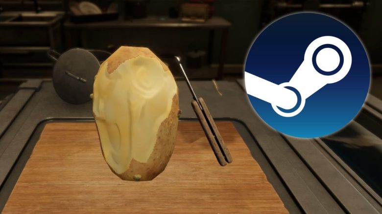 Potatoes Please mit Steam Logo