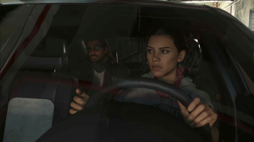 Raul und Lucia im Auto