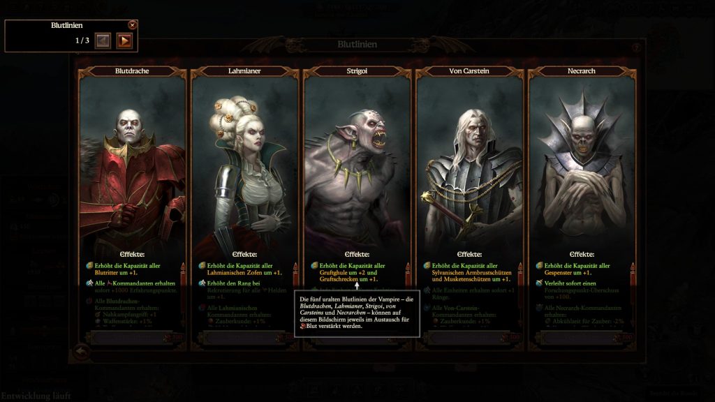 Total War Warhammer 3 Lords of the End Times Vampire Blutlinien