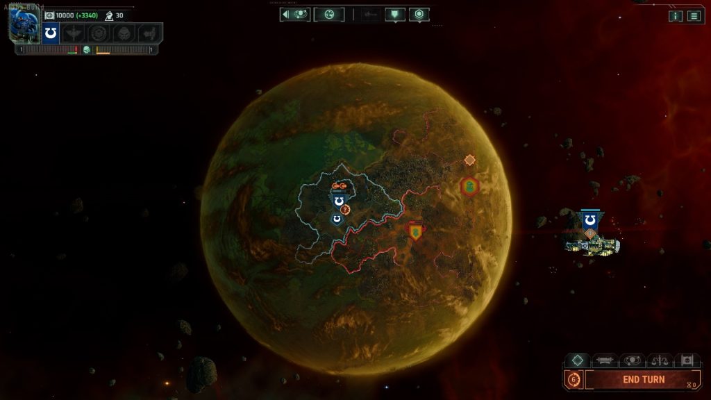 Total War warhammer 40k screenshot gameplay planet kampagne