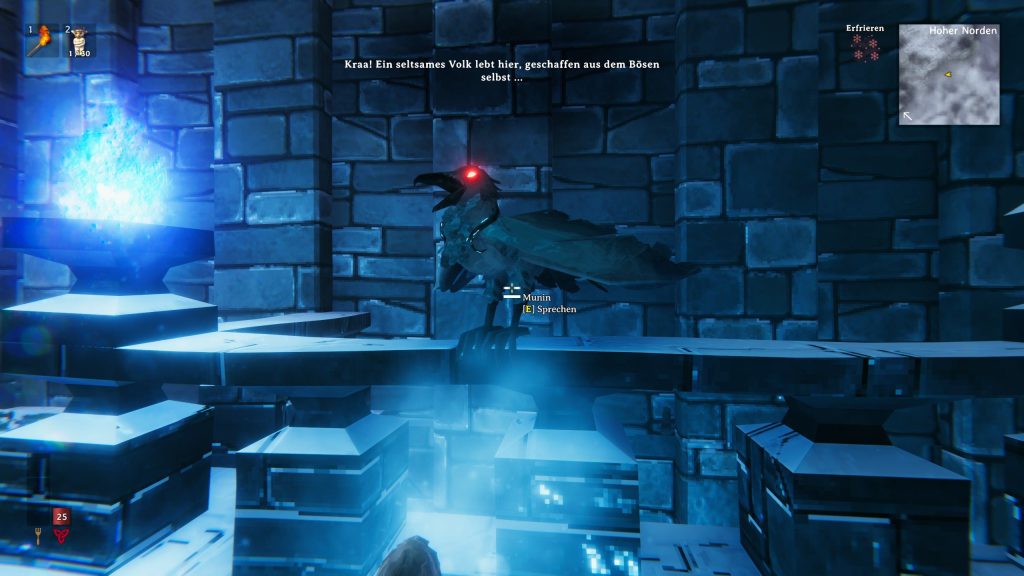 Valheim 1.0 Screenshot Munin warns about Jรถtnar