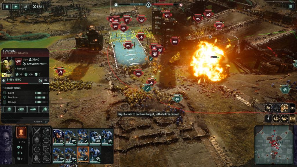 total war warhammer 40k gameplay schlacht gegen orks