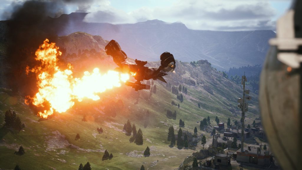 ARC Raiders Ein Rocketeer fängt Feuer