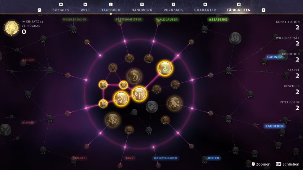 Enshrouded Bergbau-Skilltree Dariusz