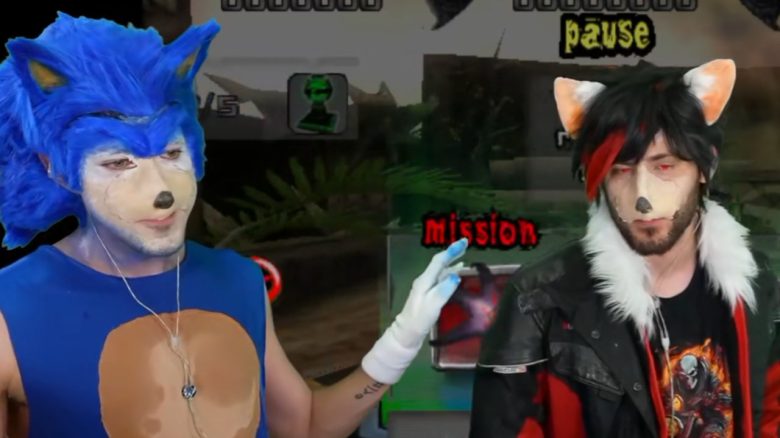 HandOfBlood und Sterzik als Sonic und Shadow