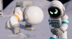 Spieler putzen den Mond in Moon Sweepers