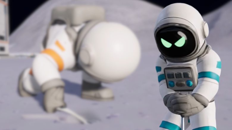 Spieler putzen den Mond in Moon Sweepers
