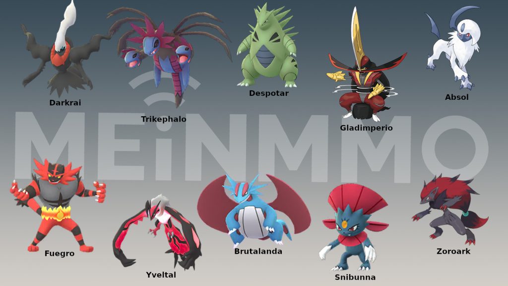 Pokemon GO beste Angreifer vom Typ Unlicht