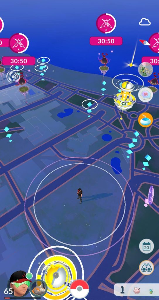 Pokemon GO gelbe Arenen