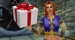 WoW Female Human Holding Present titel title 1280x720